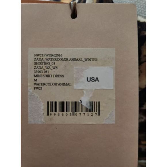 NANUSHKA ZADA Abstract Print Mini Shirtdress Size M NWT - Picture 8 of 8